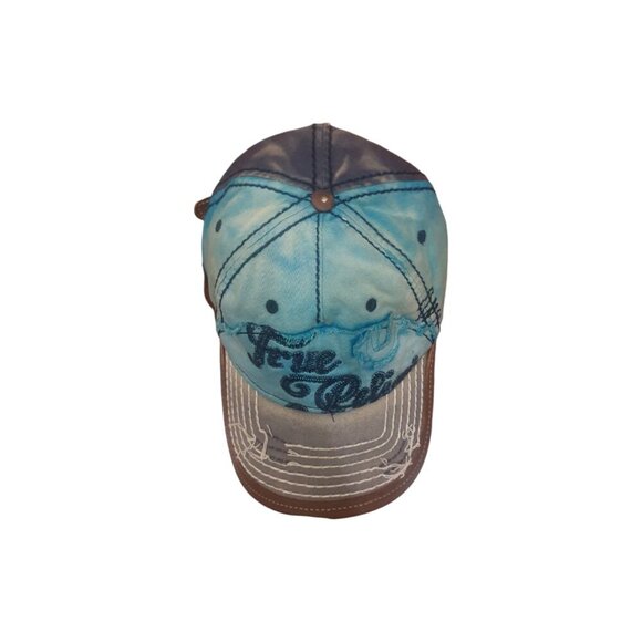 VINTAGE TRUE RELIGION LOGO DISTRESSED TRUCKER CAP BASEBALL RARE - Picture 3 of 14